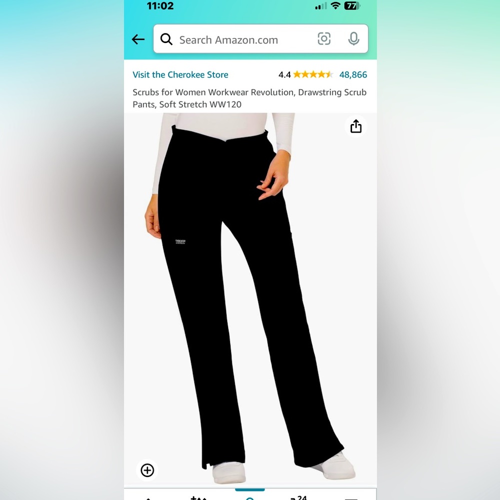 Cherokee straight leg, tie waist scrubs. Gently use, washed and ready to go.